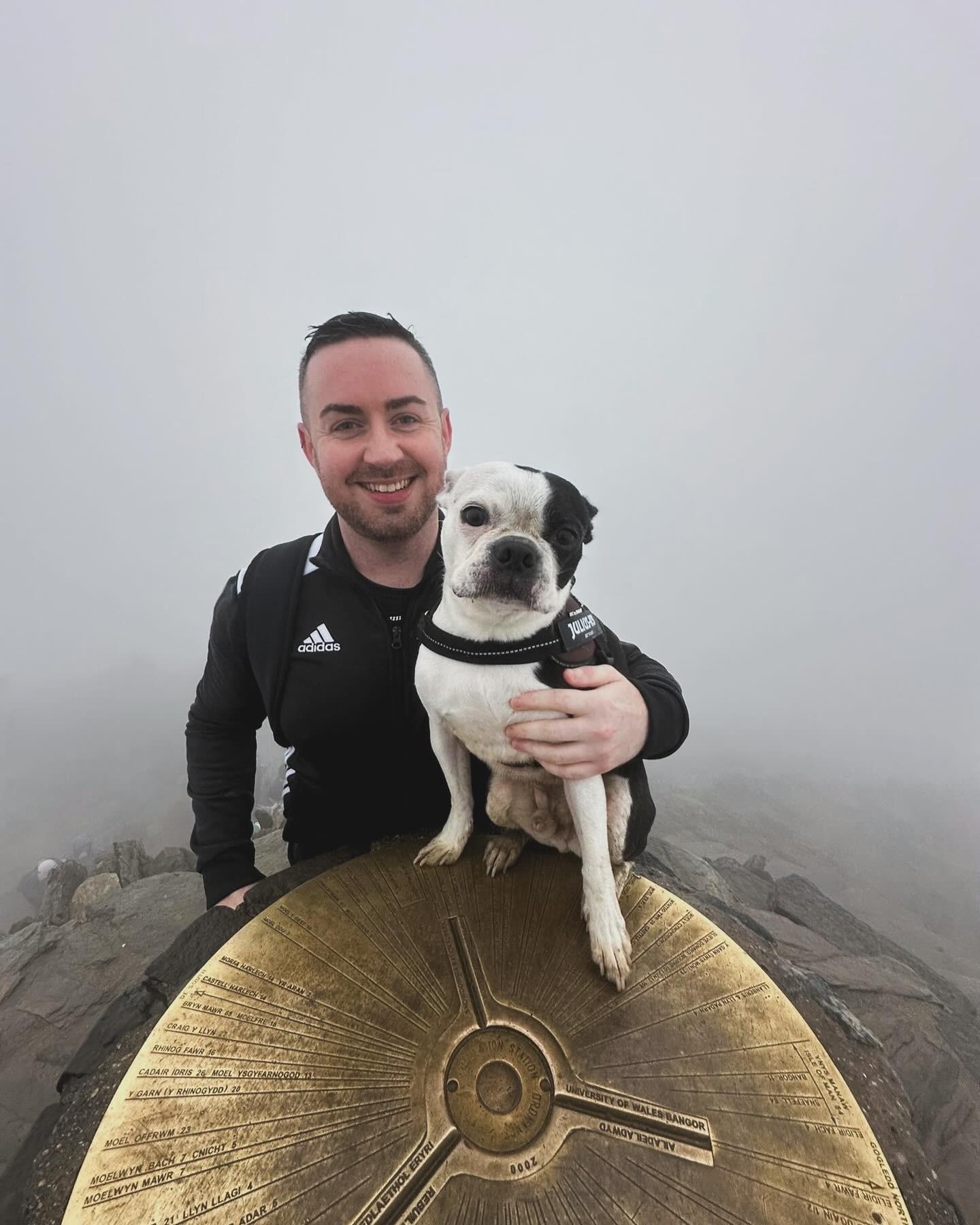 male headshot with dog