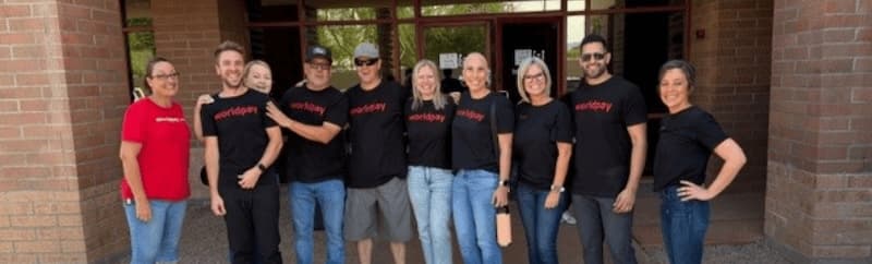 group of people volunteering