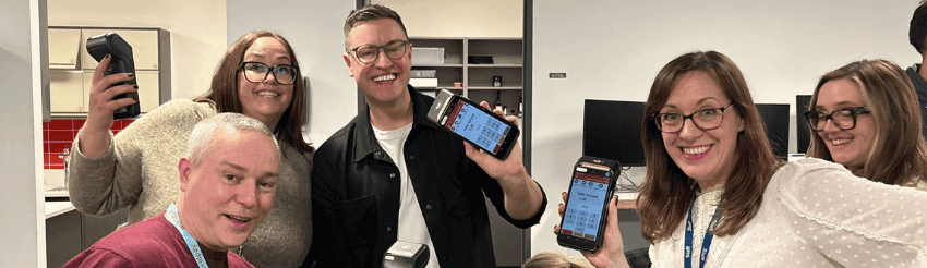 team members break a world record