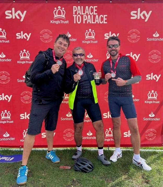 group of competitors with medals